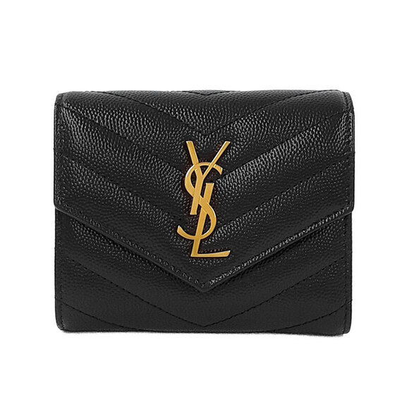 Saint Laurent Handbags - SAINT LAURENT Paris Monogram Multifold Wallet Tri fold Short
